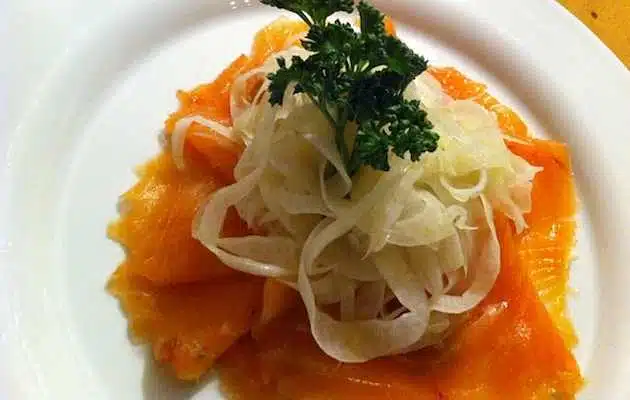 salmone affumicato finocchi