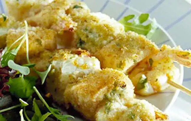 spiedini di pesce panati al forno