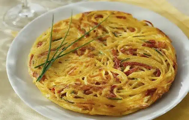 frittata di pasta al prosciutto