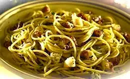 spaghetti al polpo in bianco