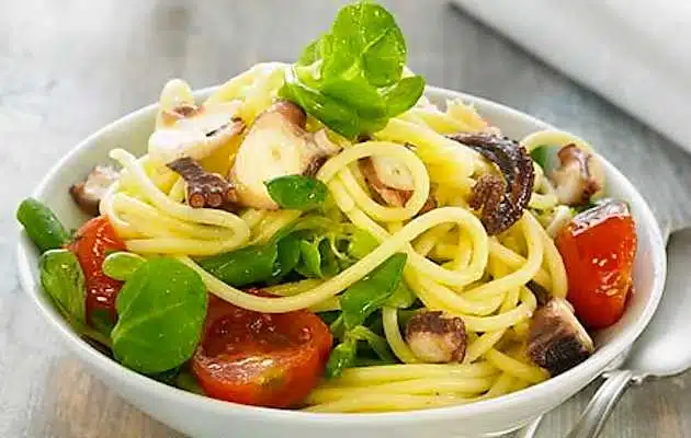 Insalata spaghetti polipo pomodori
