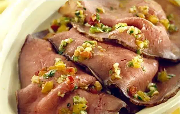 roast beef con verdure