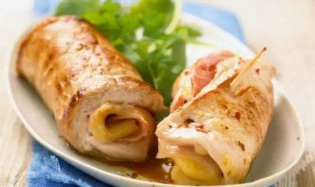 Involtini di vitello scamorza e prosciutto