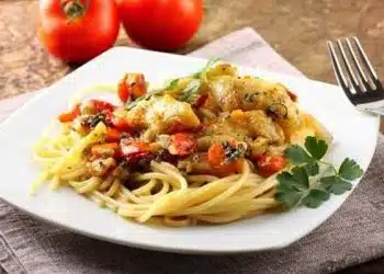 Spaghetti al sugo di baccalà