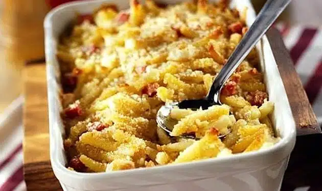 pasta al forno con pancetta