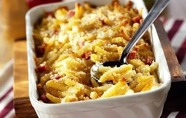 pasta al forno con pancetta