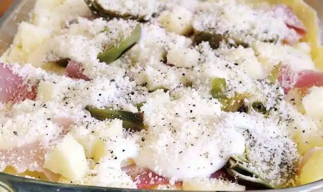 lasagne carciofi e prosciutto al forno