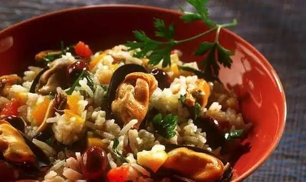 riso e cozze insalata