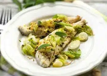 etti di merluzzo porri pistacchi