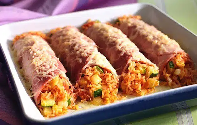 Cannelloni di prosciutto cotto e riso