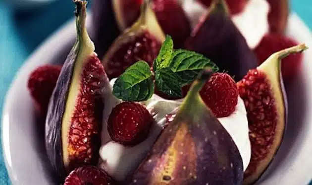 fichi panna e lampone