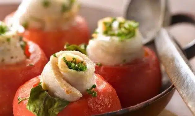 pomodori ripieni di sogliola