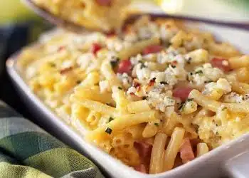 pasta al forno inbianco prosciutto ricotta