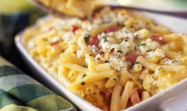 pasta al forno inbianco prosciutto ricotta
