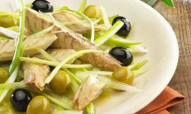 antipasto veloce sgombri e olive