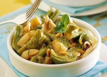 calamari carciofi in padella