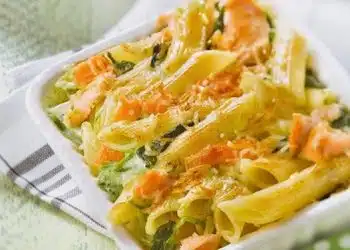 pennesalmone spinaci gratinate