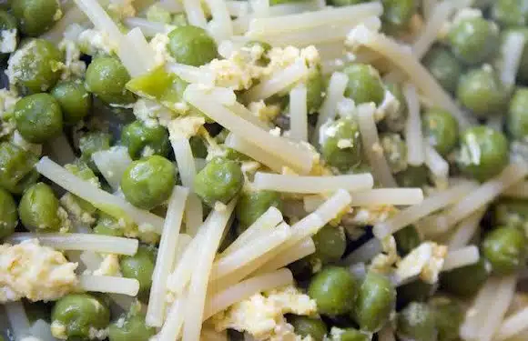 pasta piselli uova