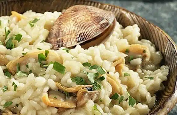 risotto con le vongole in bianco