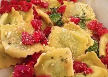 ravioli ricotta spinaci in insalata