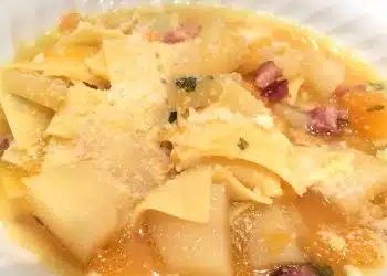 minestra patate zucca e pancetta