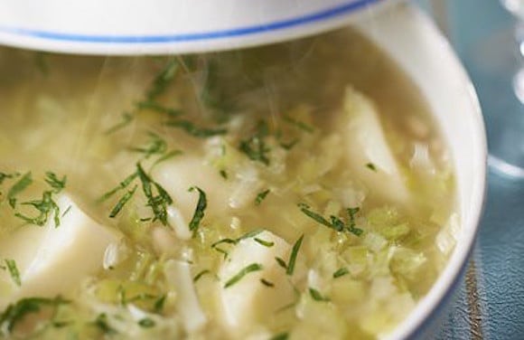zuppa porri patate