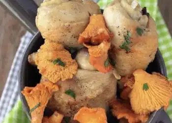 pollo e funghi gallinacci