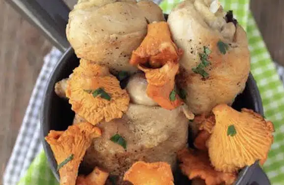 pollo e funghi gallinacci