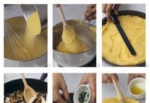 Polenta grigliata con funghi. Ricetta veloce polenta grigliata