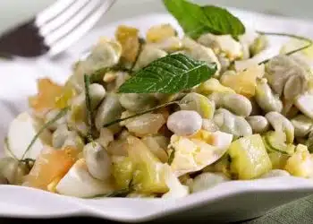 fave uova insalata