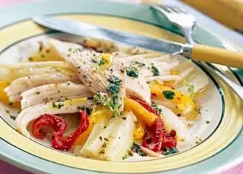 razza al forno con verdure