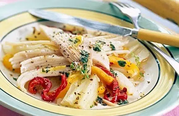 razza al forno con verdure