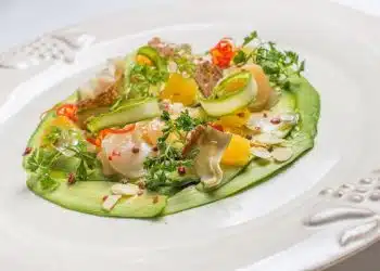 carpaccio gamberi crudi zucchine crude