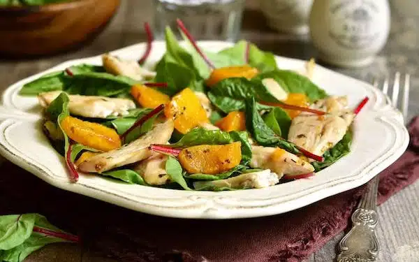 insalata di tacchino-zucche-bietole-estiva