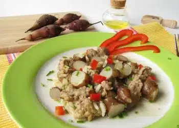 Topinambur ricetta con carne e riso
