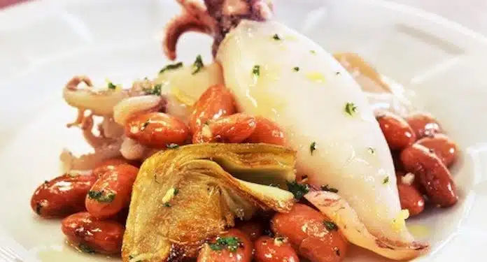 calamari carciofi fagioli