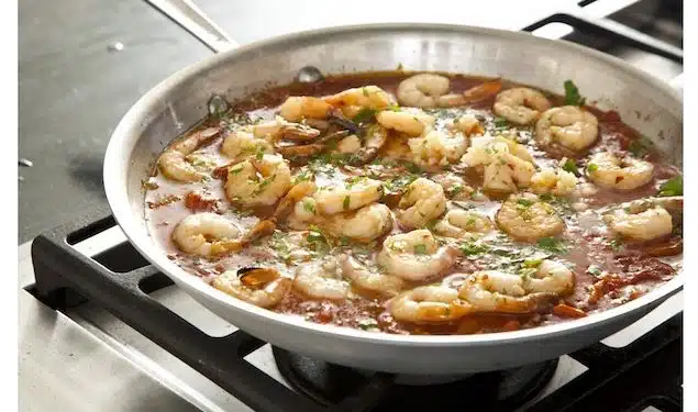 gamberi piccanti in padella