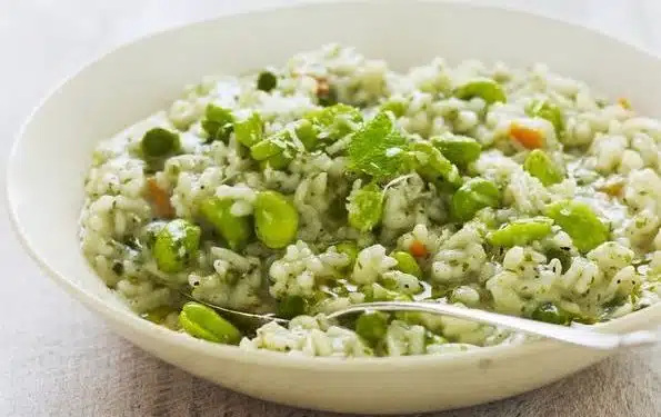 Risotto fave fresche piselli