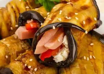 melanzane ripiene grigliate feta peperone