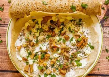 crepe leggere finferli e ricotta