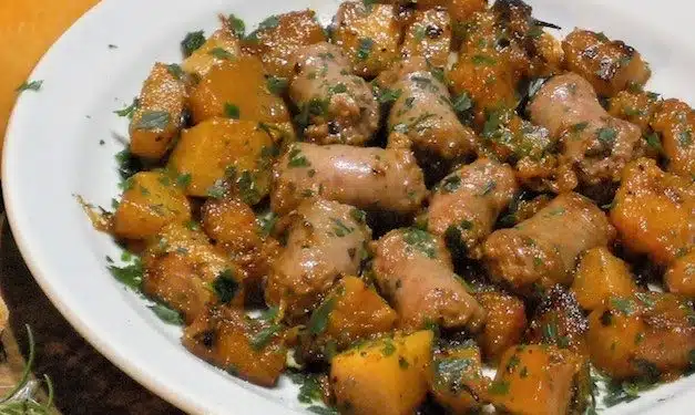 salsiccia e zucca saltati in padella ricetta