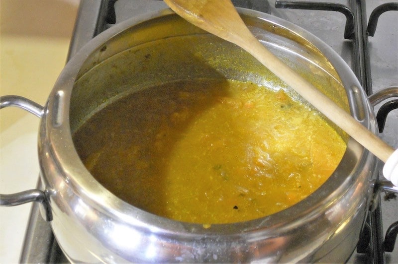 crema di zucca piccante con salsa al curry