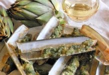Cannolicchi di mare al pesto di carciofi. Ricetta Cannolicchi di mare al pesto di carciofi