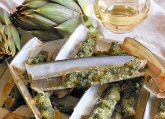 Cannolicchi di mare al pesto di carciofi. Ricetta Cannolicchi di mare al pesto di carciofi