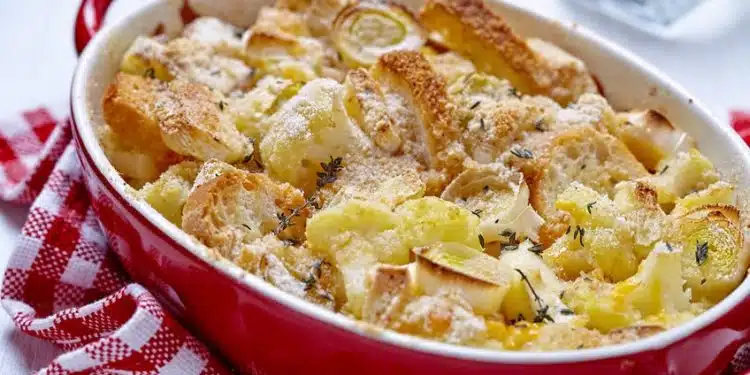 sformato di porro cavolo pane e formaggio