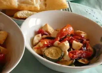 insalata estiva verdure grigliate surgelate mozzarella