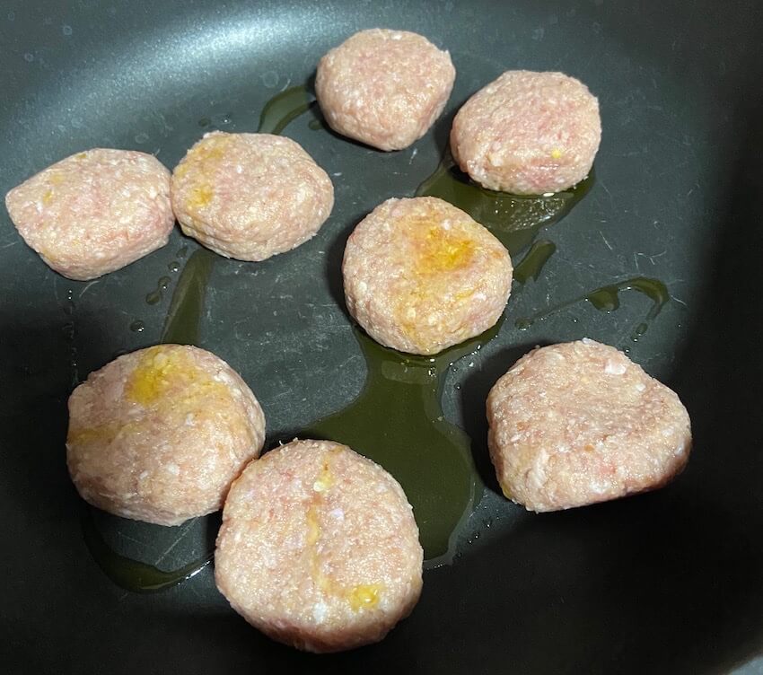 pasta polpette procedimento foto