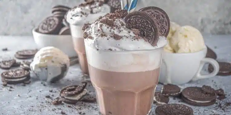 dolci veloci gelato frullato panna e oreo
