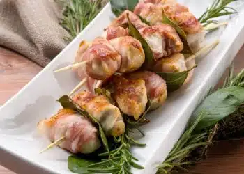spiedini di pollo e pancetta