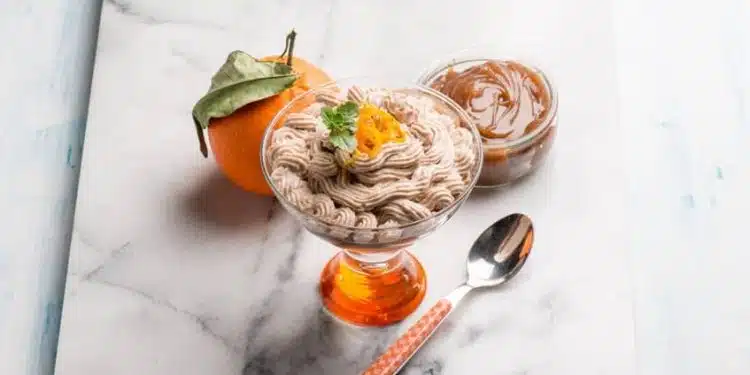 mousse crema marroni panna arancio cioccolata